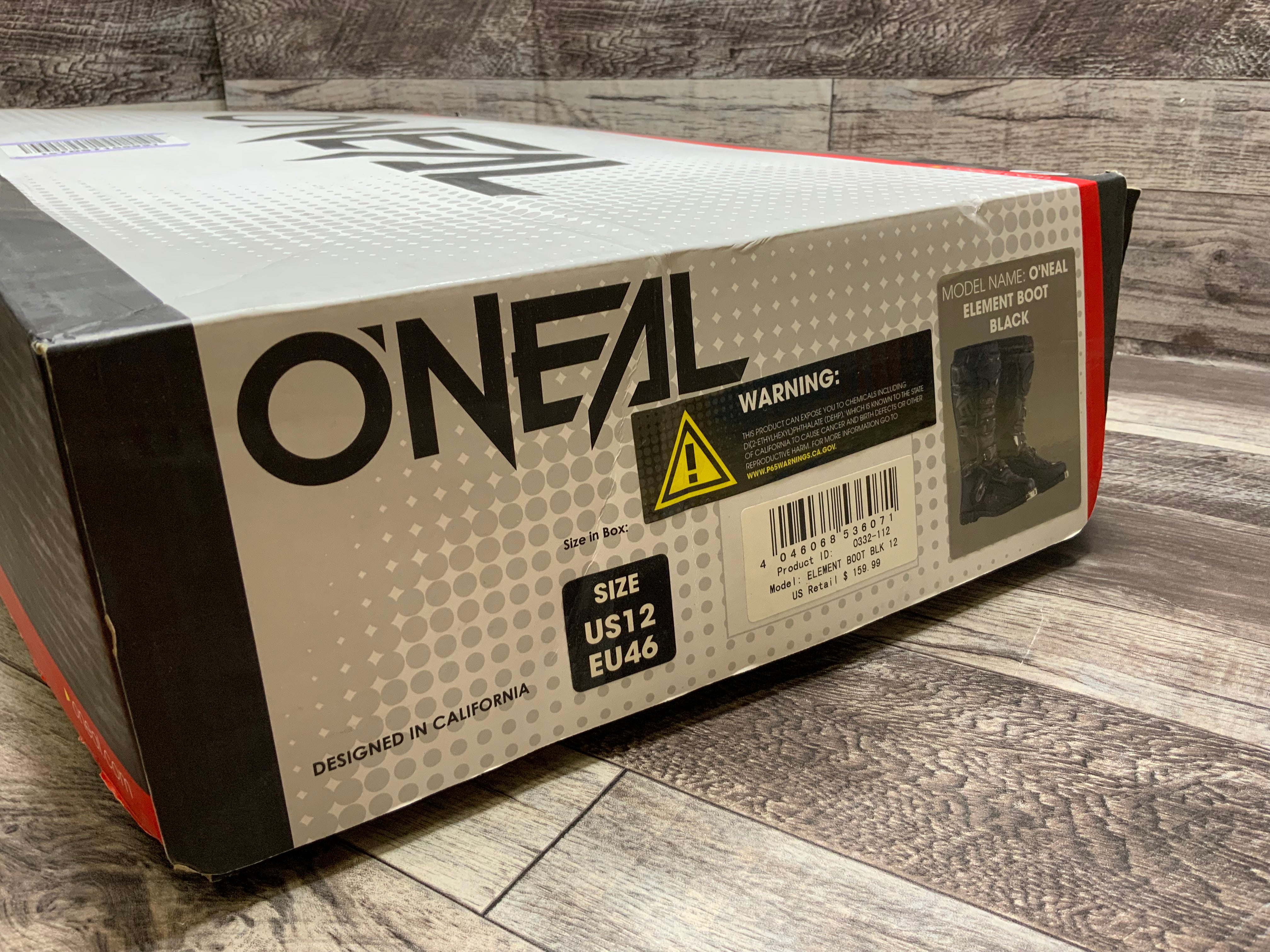 O'Neal mens Element Boot, Black, Size 12 (8091423178990)